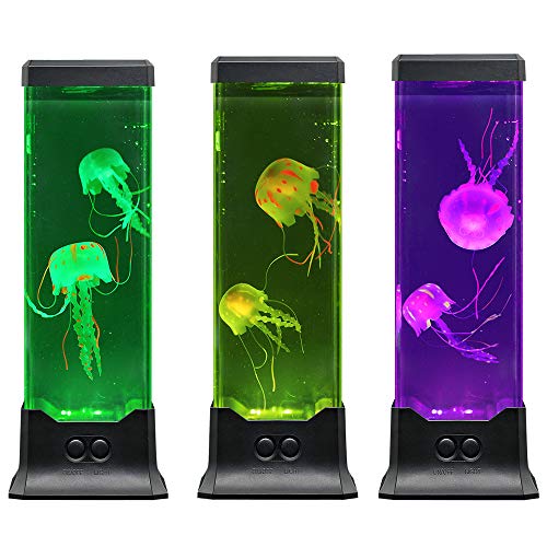 Product Cover Electric Jellyfish Tank Table Lamp with Color Changing Light Gift for Kids Men Women Home Deco for Room Mood Light for Relax