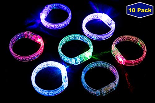Product Cover Midafon 10Pcs Led Bracelets Light Up Party Favors Glow Toys Supplies
