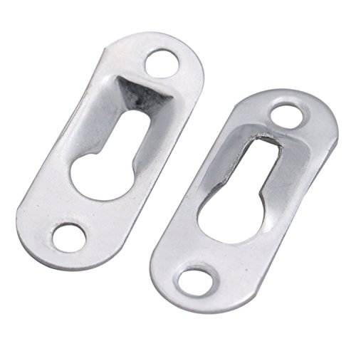 Product Cover Pomeat 30pcs Metal Keyhole Hanger Fasteners for Picture Frames Mirrors Cabinet