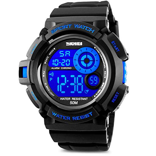 Product Cover Aposon Mens Digital Sports Watch, Military Army Electronic Watches Running 50M 5 ATM Waterproof Sports LED 7 Colour Wristwatch Water Resistant with Stopwatch