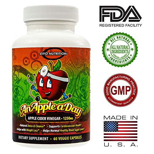 Product Cover Apple Cider Vinegar Capsules - ACV, ACV Capsules, Apple Vinegar Cider Pills, Vinegar Capsules, Cider Vinegar, Apple Cider Vinegar, Apple Cider, ACV Pills, an Apple a Day, Eiyo Nutrition