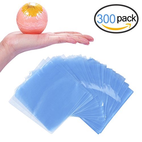 Product Cover DecorRom Shrink Wrap Bags 300 Pcs - Bath Bomb Bags - Clear Heat Shrink Bags Gift Wrappers for DIY Bath Bomb Packaging Supplies Kit, Handmade Soap Making Supplies - for Little Items and DIY Crafts