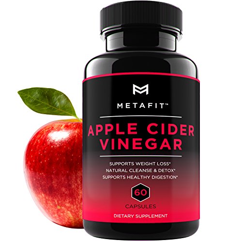 Product Cover Apple Cider Vinegar Pills for Weight Loss - 60 ACV Capsules for Natural Detox Cleanse Diet - Extra Strength 1250mg Daily Supplement for Women & Men by METAFIT