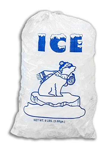 Product Cover 8 Lb Ice Qty 100 Bags with Drawstring Closure 41 microns