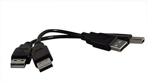 Product Cover Two Pack of Your Cable Store 6 Inch Black USB 2.0 High Speed Male A to Male A Cables