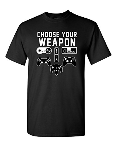 Product Cover City Shirts Mens Choose Your Weapon Console Gamer Funny DT Adult T-Shirt Tee