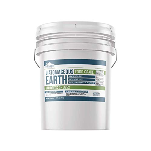 Product Cover Earthborn Elements Diatomaceous Earth (5 Gallon), Resealable Bucket, Highest Quality, FCC Food Grade, 100% Pure Freshwater Amorphous Silica