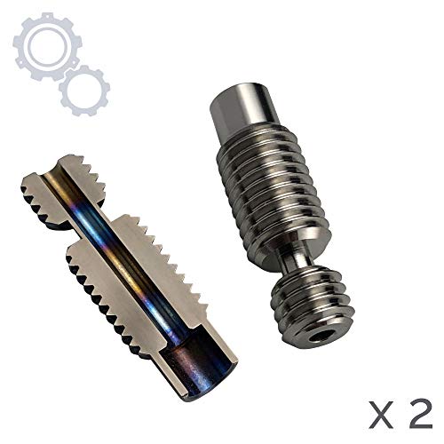 Product Cover Titanium V6 heatbreak V2.0 by 3D passion (1.75mm, All-Metal, Our in-House New Design), 2-Pack.