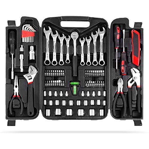 Product Cover MVPOWER 95 Piece Home Mechanics Repair Tool Kit, General Household Tool Set with Durable and Long Lasting Tools bike tool kit Mixed Tool Set with Plastic Toolbox Perfect for DIY, Home Maintenance