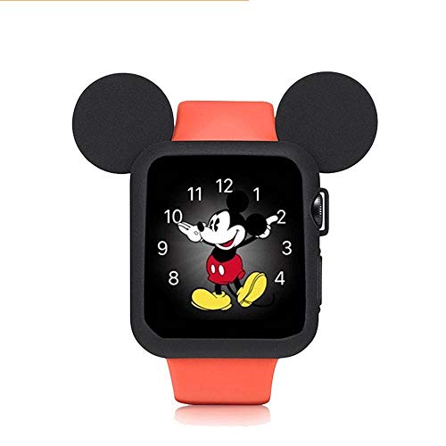 Product Cover pipigo iWatch Case 42MM Series 3/Series 2/Series 1 Sport/Edition/Nike Soft Silicone Protective Cover for Cartoon Mouse Ears Apple Watch Case