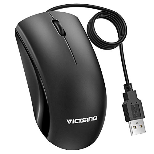 Product Cover VicTsing Computer Mouse, 2019 Upgraded USB Mouse Optical Wired Mouse with 25% Higher Efficiency for Office Work, Compatible with Computer Laptop, PC, Desktop, Windows 7/8/10/XP, Vista and Mac