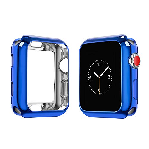 Product Cover top4cus Environmental Soft Flexible TPU Anti-Scratch Lightweight Protective 42mm Iwatch Case Compatible Apple Watch Series 5 Series 4 Series 3 Series 2 Series 1 - Royal Blue