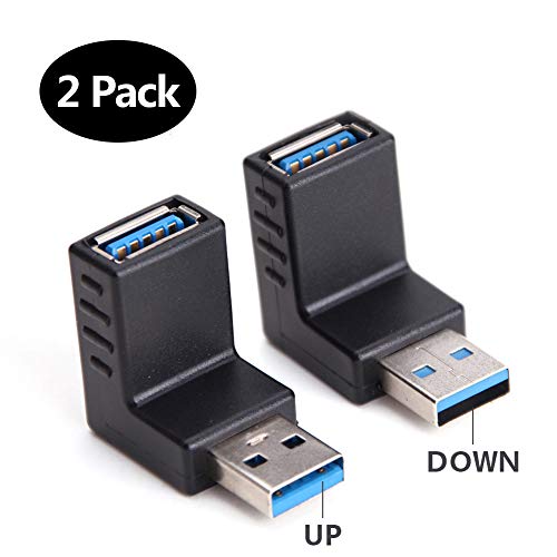 Product Cover USB 3.0 Adapter 90 Degree Male to Female Combo Vertical Up and Down Angle Coupler Connector by Oxsubor