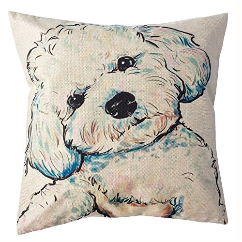 Product Cover HimTak Expression Pattern Pillow Cover Cafe Home Decor Cushion Cute Fashion for Young Man(4040cm/15.7515.75inch) (I)