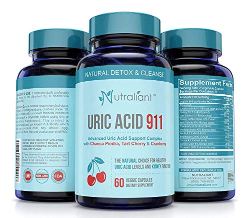 Product Cover 1 Uric Acid Support Supplement - URIC 911 Advanced Cleanse w/Tart Cherry, Chanca Piedra, Celery Extract to Flush Out Uric Acid Buildup & Purge Toxins to Reduce Inflammation & Stop Painful Flareups