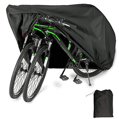 Product Cover EUGO Bike Cover for 2 Bikes Outdoor Waterproof Bicycle Covers Rain Sun UV Dust Wind Proof for Mountain Road Electric Bike
