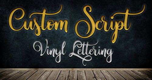 Product Cover Custom Script Font Text Vinyl Personalized Lettering Decal Live Design (Vinyl)