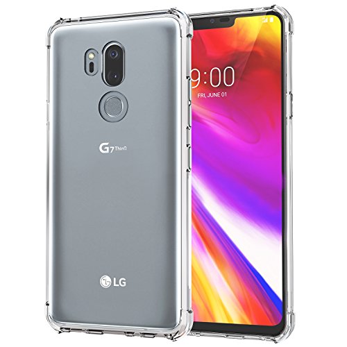 Product Cover SPARIN [2 Pack] LG G7 Case/LG G7 ThinQ Case, LG G7 ThinQ Case with Precise Cut-Out/Camera Protection/Scratch Resistance/Anti Watermark/Soft Nature TPU, 6.1 inch, Clear