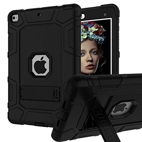 Product Cover iPad 6th Generation Cases, iPad Case, iPad 9.7 Inch Case, Hybrid Shockproof Rugged Drop Protection Cover Built with Kickstand for iPad 9.7 inch A1893 / A1954 / A1822 / A1823 (Black)