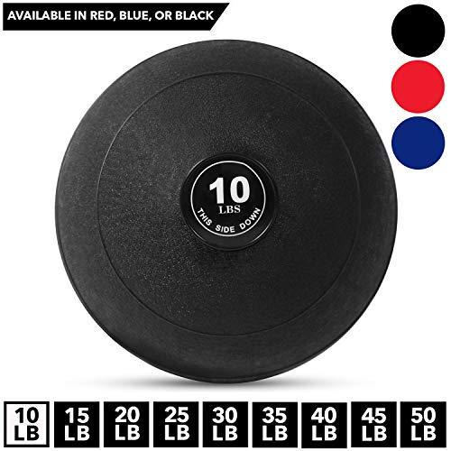 Product Cover Weighted Slam Ball by Day 1 Fitness - 10 lbs - No Bounce Medicine Ball - Gym Equipment Accessories for High Intensity Exercise, Functional Strength Training, Cardio, CrossFit