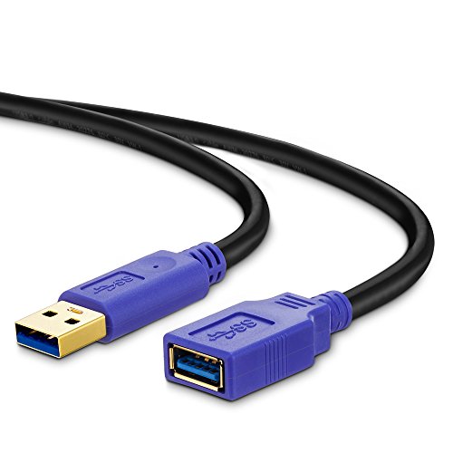 Product Cover USB 3.0 Extension Cable 20Ft, USB 3.0 Extender Cord Type A Male to A Female for Oculus VR, Playstation, Xbox, USB Flash Drive, Card Reader, Hard Drive,Keyboard, Printer, Scanner, Camera and More