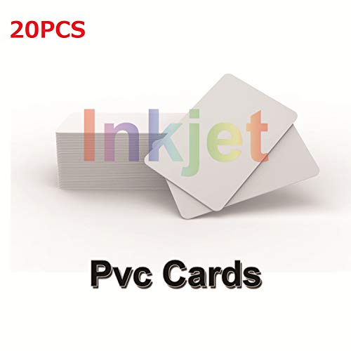 Product Cover Inkjet Printable PVC ID Cards Compatible with Epson and Canon Inkjet Printers, CR80 30 MIL, Can Print on Both Sides,20pcs byTimesKey