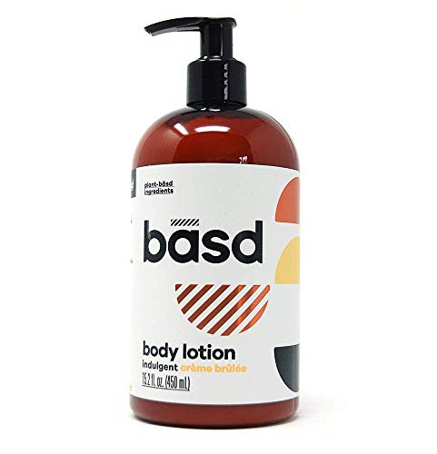 Product Cover Basd, Organic Body Lotion for Dry Skin, Indulgent Crème Brulee, Moisturizing, Natural Skin Care, Vegan, Hypoallergenic, Aloe Vera, Shea Butter, Cocoa Butter, 15.2 Ounce Bottle