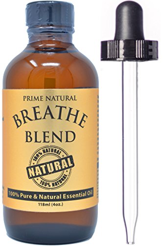 Product Cover Breathe Essential Oil Blend 4oz / 118ml - Pure Undiluted Therapeutic Grade for Aromatherapy, Scents & Diffuser - Sinus Relief, Allergy, Congestion, Cold, Cough, Headache, Respiratory Problems