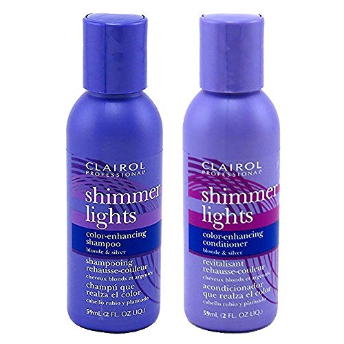 Product Cover Clairol Shimmer Lights Shampoo Conditioner 2 Ounce (59ml) Travel Size Set