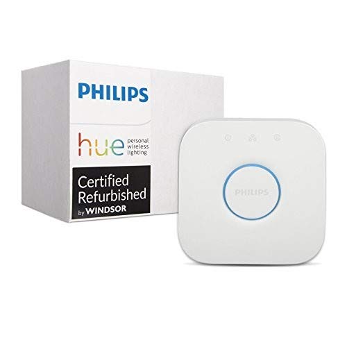 Product Cover Philips Hue Smart Bridge - 2nd Generation, Latest Model - Compatible with Alexa, Apple HomeKit and Google Assistant (Renewed)