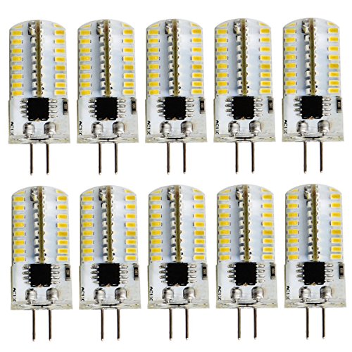 Product Cover Pack 10,Mini G4 LED Bulb Dimmable 110V 120V 2.6W 280 Lumens 64pcs Silicone Lamp Equivalent to 20W Halogen Bulb Replacement (Warm White2700K-3200K)