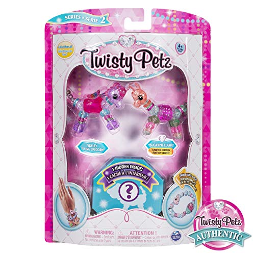 Product Cover Twisty Petz, Series 2 3-Pack, Skyley Flying Unicorn, Sugarpie Llama and Surprise Collectible Bracelet Set for Kids