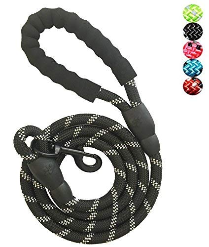 Product Cover YSNJXL Strong Nylon Dog Leash Rope with Comfortable Padded Handle Training Lead for Medium and Large Breeds Dogs - Heavy Duty 5ft Long