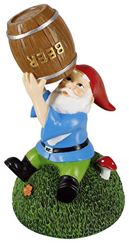 Product Cover Gnometastic Beer Guzzling Garden Gnome Statue - Indoor/Outdoor Funny Lawn Gnome