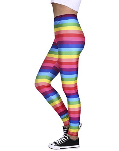 Product Cover HDE Trendy Design Workout Leggings - Fun Fashion Graphic Printed Cute Patterns