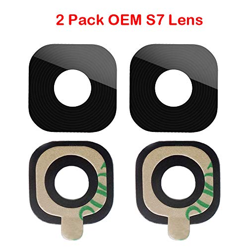Product Cover 2 Pack Samsung Original S7/S7 Edge Back Camera Back Rear Camera Glass Lens Replacement for for Samsung Galaxy S7 G930 / S7 Edge G935