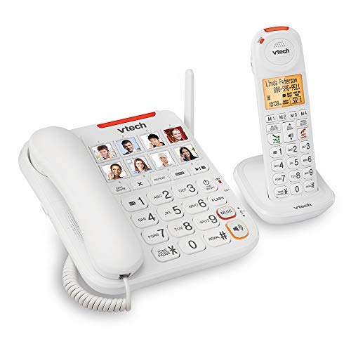 Product Cover VTech SN5147 Amplified Corded/Cordless Senior Phone System with 90dB Extra-Loud Visual Ringer, Big Buttons & Large Display