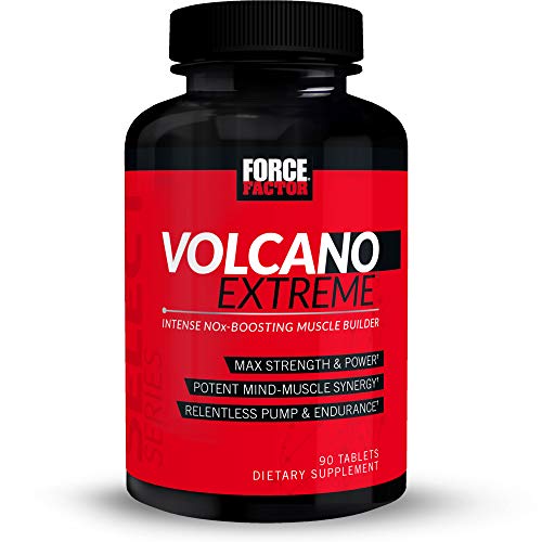 Product Cover Volcano Extreme Pre-Workout Nitric Oxide Booster with NItrosigine, L-Citrulline, and CON-CRĒT for Muscle Pumps, Strength, Focus, Force Factor, 90ct