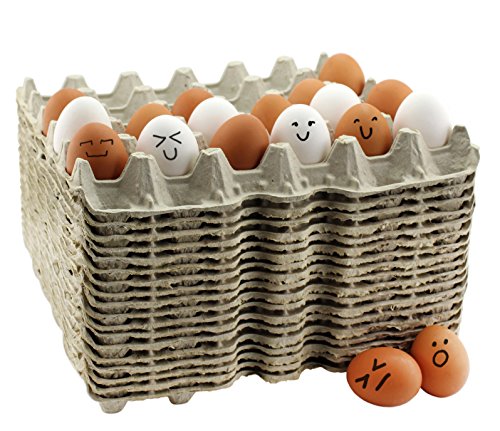 Product Cover 30-Count Egg Flats (18 Trays); Biodegradable Recycled Material Chicken Egg Cartons, Each Holds 30 Eggs