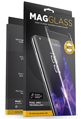 Product Cover Samsung Galaxy S9 Plus Matte Screen Protector - Curved Fingerprint Free Tempered Glass (MagGlass XM90) Reinforced Anti Glare Screen Guard (Includes Precision applicator)