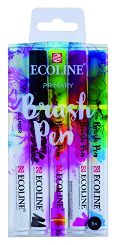 Product Cover Ecoline Liquid Watercolor Brush Pen, Set of 5 - Primary (11509900)