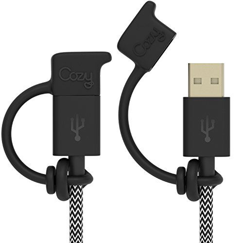 Product Cover Cozy USB Caps/Covers for USB A Cables with Dust Protection, Protects During Travel, Portable, Designed by Cozy (USB A Black)