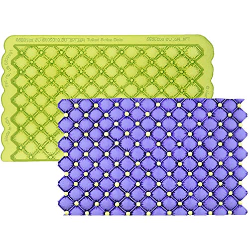 Product Cover Marvelous Molds Tufted Swiss Dot Simpress Silicone Mold | Cake Decorating | Fondant Gum Paste Icing | Soap Making | Ceramic Art