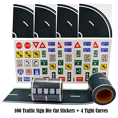 Product Cover Fun Road Tape for Toy Cars, 2 Rolls of 33'x2.4
