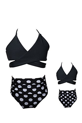 Product Cover WIWIQS Summer Cute Baby Girls Bikini Set Family Matching Swimwear Mommy and Me Swimsuit（Prime