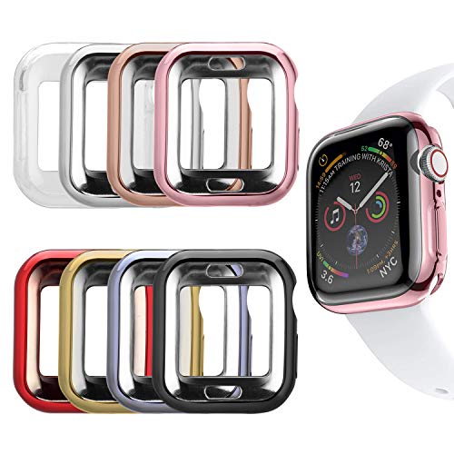 Product Cover MAIRUI Compatible with Apple Watch Case 42mm [8 Pack] Protector Bumper Cover TPU Ultra-Slim Lightweight for iWatch Series 3/2/1, Sport/Edition