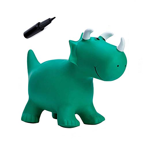 Product Cover Babe Fairy Jumping Horse with Pump-Bouncy Horses Animals Hopper-Toddlers Inflatable Bouncing Horse Toys (Green Dinosaur)