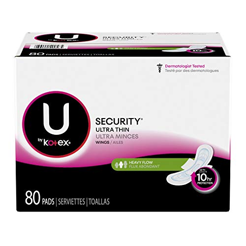 Product Cover U by Kotex Security Ultra Thin Pads, 80 Count