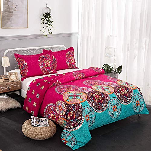 Product Cover wuy Bedding Set Bohemian Oriental Mandala Bedding Quilt Duvet Cover Set Twin Queen King Size 3pcs 1 Duvet Cover + 2 Pillow