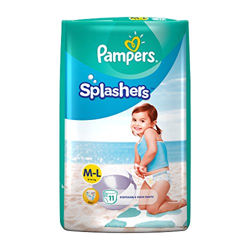 Product Cover Pampers Splashers Disposable Swim Pants Diapers, Large, (Pack of 11)